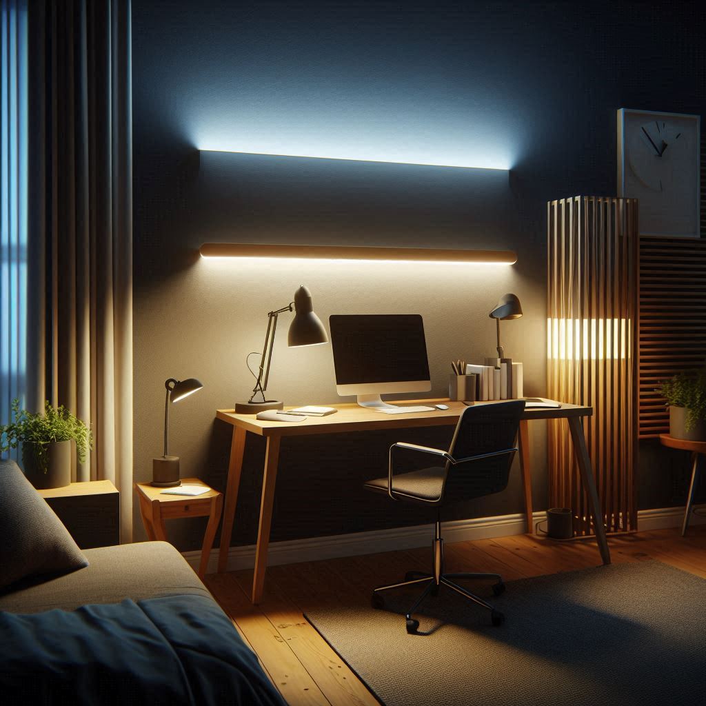 Outstanding Office: Stylish Wall Lighting for Your Home Office.